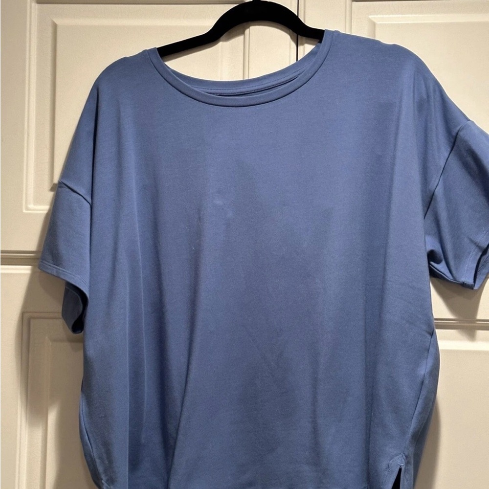 Eileen Fisher Coast Blue Short Sleeve Tee